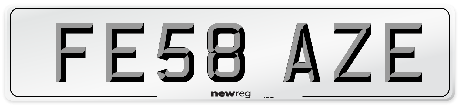 FE58 AZE Number Plate from New Reg
